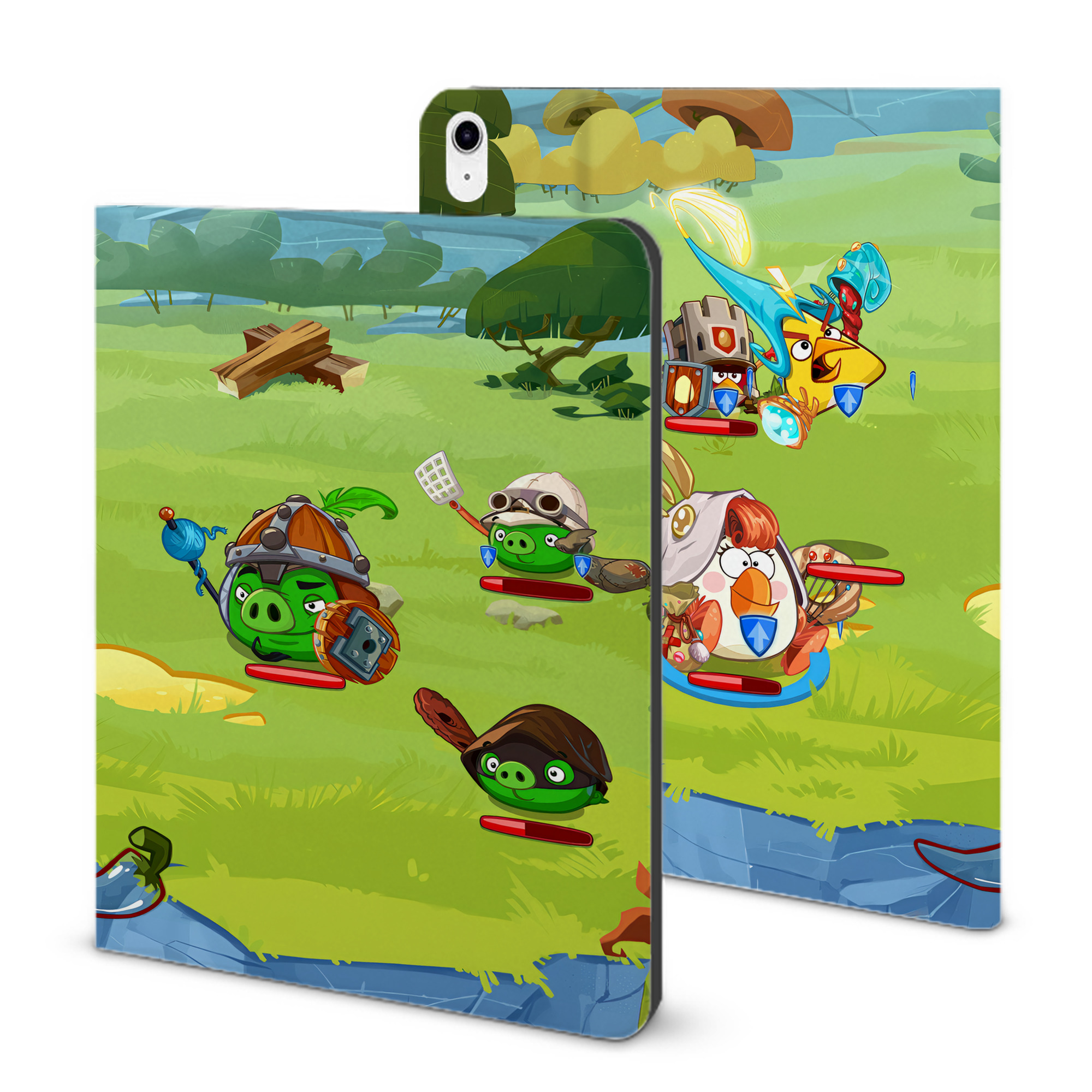 （画像用） Angry Birds アングリーバード IPad ケース ブック型 PUレザー TPU 耐衝撃 軽量 薄型 ペン収納なし 全面保護 IPad 各モデル対応
